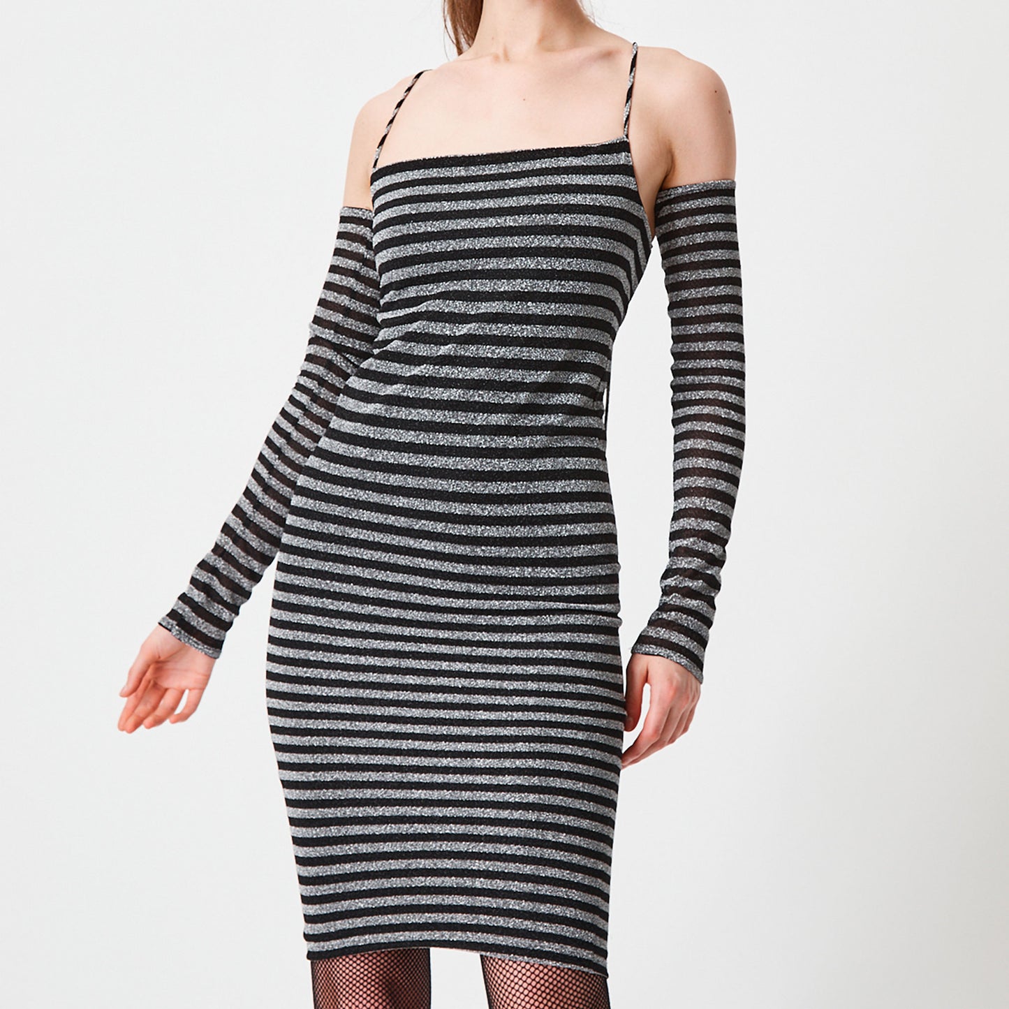 Lurex Striped Body-con Dress